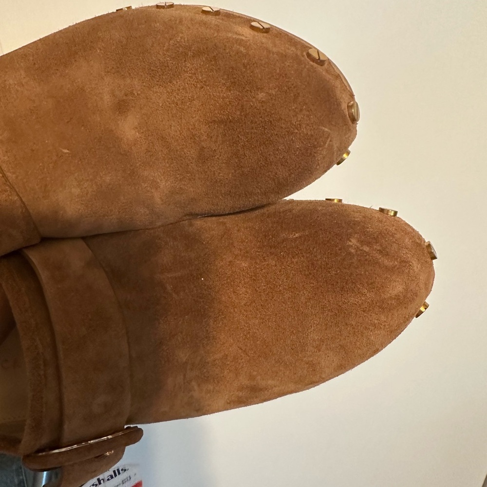 Veronica Beard Brown Suede Clogs with Buckle NWT 8 - Picture 3 of 7